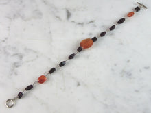 Load image into Gallery viewer, Womens Vintage Estate Sterling Silver Amber Bracelet 7.3g E3652