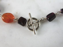 Load image into Gallery viewer, Womens Vintage Estate Sterling Silver Amber Bracelet 7.3g E3652