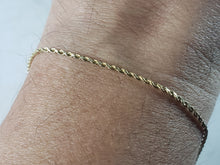Load image into Gallery viewer, Womens Vintage Estate 14K Yellow Gold Rope Bracelet, 2.0g E3703