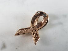 Load image into Gallery viewer, Womens Vintage Estate 14k Rose Gold Cure Cancer Ribbon Pendant 3.4g E3710