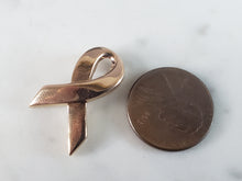 Load image into Gallery viewer, Womens Vintage Estate 14k Rose Gold Cure Cancer Ribbon Pendant 3.4g E3710