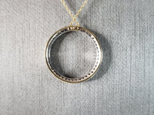 Load image into Gallery viewer, Womens Vintage Estate 10K Gold Diamond Eternity Pendant w/ Necklace 2.4g #E3719