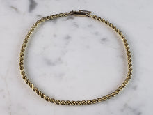 Load image into Gallery viewer, Womens Vintage Estate 14K Yellow Gold Rope Bracelet, 5.3g E3733