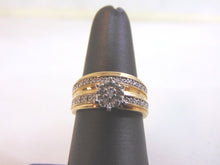 Load image into Gallery viewer, Womens Vintage Estate 10K Yellow Gold Diamond Wedding Ring Set 4.1g E3809