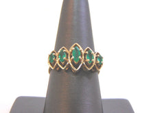 Load image into Gallery viewer, Women&#39;s Vintage Estate 14K Yellow Gold Ring w/ Emeralds, 4.0g E3819