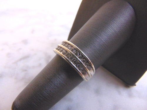 Women's Vintage Estate 14K White Gold Diamond Ring, 3.8g E3837