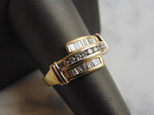 Load image into Gallery viewer, Womens Vintage Estate 14K White &amp; Yellow Gold Diamond Ring 4.3g #E3839