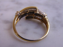 Load image into Gallery viewer, Womens Vintage Estate 14K White &amp; Yellow Gold Diamond Ring 4.3g #E3839
