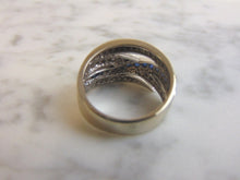 Load image into Gallery viewer, Womens Vintage Estate 14K White Gold Sapphire &amp; Diamond Ring, 7.4g E3847