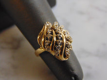 Load image into Gallery viewer, Womens Vintage Estate 14K Yellow Gold Diamond Cluster Ring 4.5g #E3848