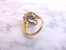 Load image into Gallery viewer, Womens Vintage Estate 14K Yellow Gold Diamond Cluster Ring 4.5g #E3848
