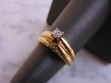 Load image into Gallery viewer, Womens Vintage Estate 14k Gold Diamond Ring Wedding Set 4.9g #E3852