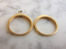 Load image into Gallery viewer, Womens Vintage Estate 14k Gold Diamond Ring Wedding Set 4.9g #E3852