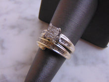 Load image into Gallery viewer, Womens Vintage Estate 14k White Gold Diamond Ring Wedding Set 7.1g E3853