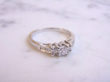 Load image into Gallery viewer, Women&#39;s Vintage Estate 14K White Gold Diamond Anniversary Ring, 3.6g E3866