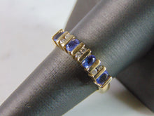 Load image into Gallery viewer, Womens Vintage Estate 14K Yellow Gold Tanzanite Diamond Ring 3.3g E3900