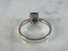 Load image into Gallery viewer, Womens Sterling Silver Ring w/ Sapphire Colored Stone 2.3g E5070