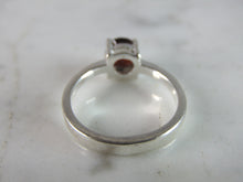 Load image into Gallery viewer, Womens Sterling Silver Ring w/ Garnet Colored Stone 2.6g E5271