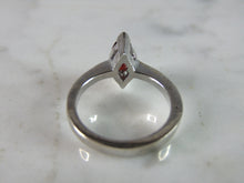 Load image into Gallery viewer, Womens Sterling Silver Ring w/ Garnet Colored Stone 2.6g E5314