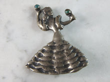 Load image into Gallery viewer, Womens Vintage Estate Sterling Silver Salsa Dancer Brooch 20.3g E5344