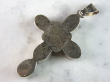 Load image into Gallery viewer, Womens Vintage Estate Sterling Silver Tiger's Eye Cross Pendant 12g E5470