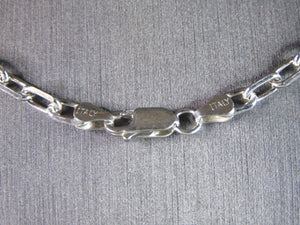 Mens Vintage Estate Sterling Silver Chain Link Necklace 19.3g E5549