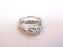 Load image into Gallery viewer, Womens 2pc Vintage Estate 14K White Gold Diamond Engagement Ring 4.5g E2770