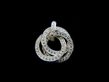 Load image into Gallery viewer, Womens Sterling Silver .925  Pendant w/ CZ Crystals 3.5g #E2687
