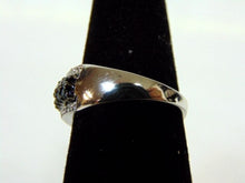 Load image into Gallery viewer, Womens Sterling Silver .925 Ring w/ CZ Stones with Onyx 3.3g #E2642