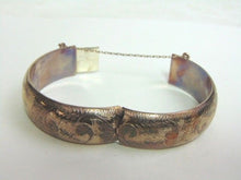 Load image into Gallery viewer, Vintage Estate Sterling Silver Etched Bangle Bracelet 36.0g E3502