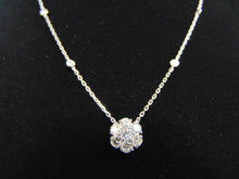 Load image into Gallery viewer, Womens 14K White Gold &amp; Diamond Necklace Pendant 3.5g E3522