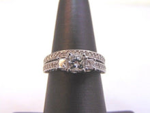 Load image into Gallery viewer, Womens 2pc Vintage Estate 14K White Gold Diamond Engagement Ring 4.5g E2770