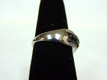 Load image into Gallery viewer, Womens Sterling Silver .925 Ring w/ CZ Stones with Onyx 3.3g #E2642
