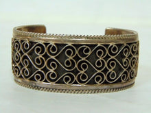 Load image into Gallery viewer, Womens Vintage Estate Ornate Sterling Silver Cuff Bracelet 63.4g E3156
