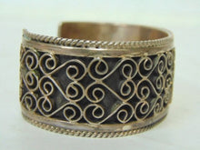 Load image into Gallery viewer, Womens Vintage Estate Ornate Sterling Silver Cuff Bracelet 63.4g E3156