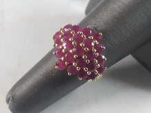 Load image into Gallery viewer, Womens Vintage Estate 10k Yellow Gold Ruby Ring 4.4g #E5979