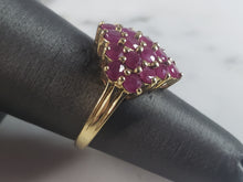 Load image into Gallery viewer, Womens Vintage Estate 10k Yellow Gold Ruby Ring 4.4g #E5979