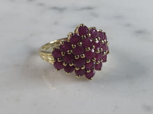 Load image into Gallery viewer, Womens Vintage Estate 10k Yellow Gold Ruby Ring 4.4g #E5979