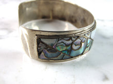 Load image into Gallery viewer, Womens Vintage Estate Sterling Silver MOP Cuff Bracelet 22.7g E6016