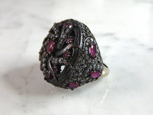 Load image into Gallery viewer, Womens Vintage Estate Sterling Silver CZ Ring 17.7g E6030