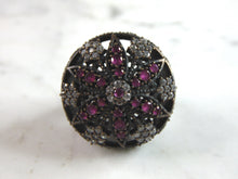 Load image into Gallery viewer, Womens Vintage Estate Sterling Silver Floral CZ Ring 15g E6032