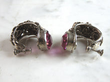 Load image into Gallery viewer, Womens Vintage Estate Sterling Silver Floral Screw On Earrings 14.1g E6041