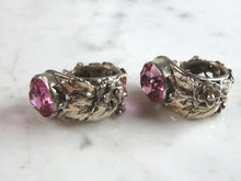 Load image into Gallery viewer, Womens Vintage Estate Sterling Silver Floral Screw On Earrings 14.1g E6041