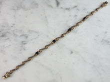 Load image into Gallery viewer, Womens Vintage Estate Sterling Silver Modernist Gold Tone Bracelet 8.3g E6083