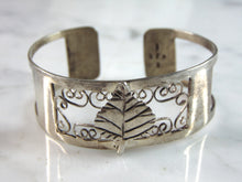 Load image into Gallery viewer, Womens Vintage Estate Sterling Silver Modernist Cuff Bracelet 16.3g E6090