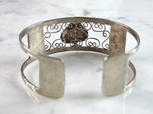 Load image into Gallery viewer, Womens Vintage Estate Sterling Silver Modernist Cuff Bracelet 16.3g E6090