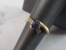 Load image into Gallery viewer, Womens Vintage Estate 14K Yellow Gold Tanzanite Diamond Ring 4.4g E6113