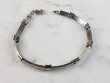 Load image into Gallery viewer, Womens Vintage Estate Sterling Silver Modernist Bracelet 10.4g E6129