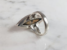 Load image into Gallery viewer, Womens Vintage Estate Sterling Silver Labradorite Ring 5.4g E6133