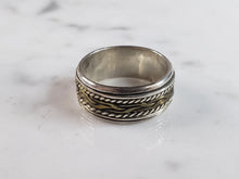 Load image into Gallery viewer, Womens Vintage Estate Sterling Silver Fidget Ring 4.6g E6138